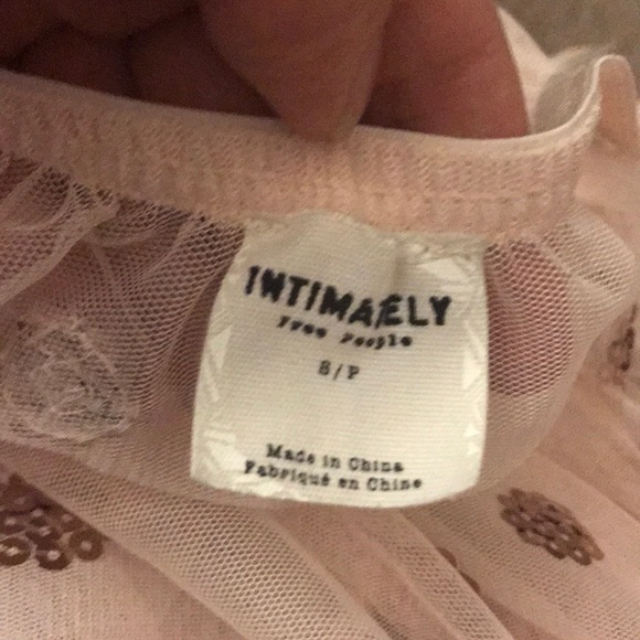 Free People Sequin Tulle Net Slip Skirt NWT - Picture 5 of 7